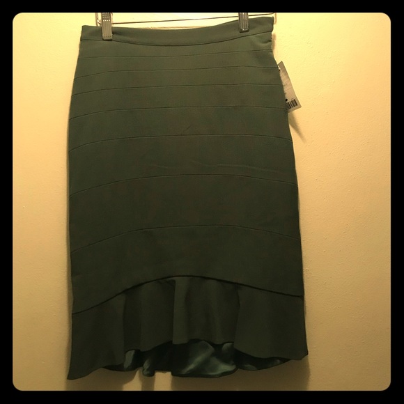 Anthropologie Dresses & Skirts - Antropologie HD In Paris Green Sz. 0 Hi-Low Skirt